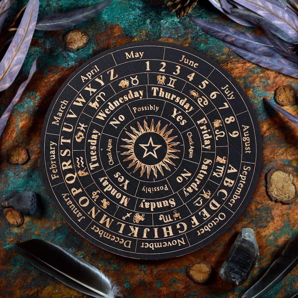 Planche à pendule étoile de 3.9 pouces, en bois, pour Divination, Message métaphysique, dessous de v