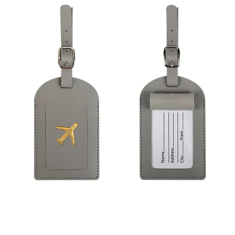 Étiquettes de bagage en cuir porte-passeport valise étiquette d'aéroport étiquette d'embarquement de