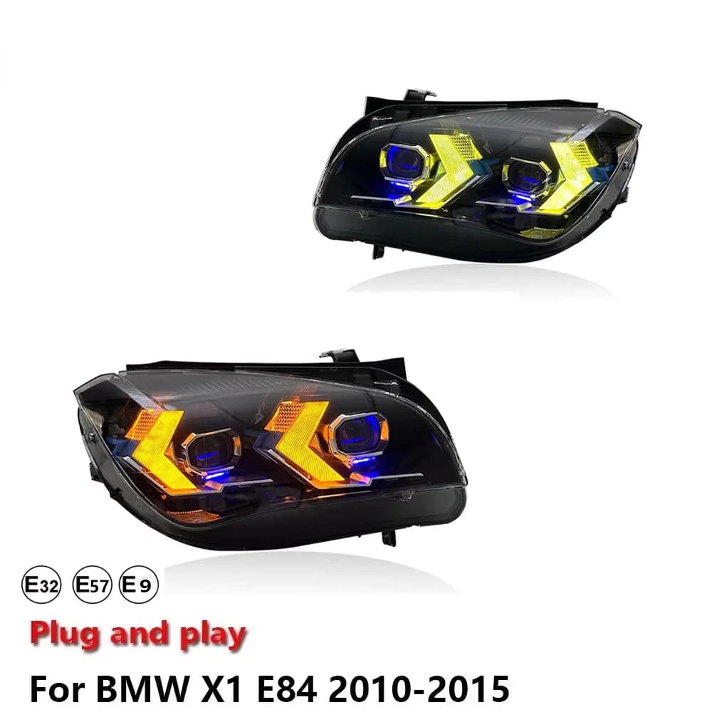 Accessoires de voiture, phare LED pour BMW X1 E84 2010-2015, projecteur avant, feux de jour, feux de