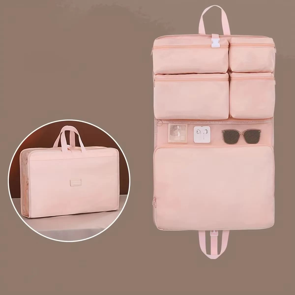 Sac de Voyage Essentiel Multi-Compartiments – Organisateur de Valise Suspendu pour Sous-vêtements et