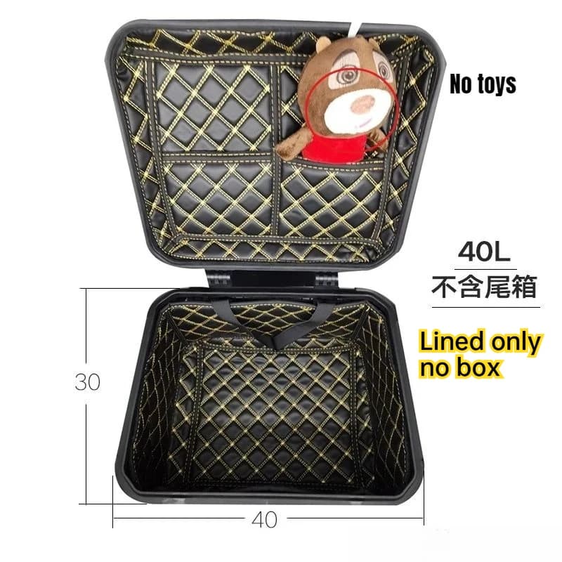 Pour 45L 55L 36L 65L 40L, sac de protection intérieur en cuir PU pour coffre de voiture en alliage d
