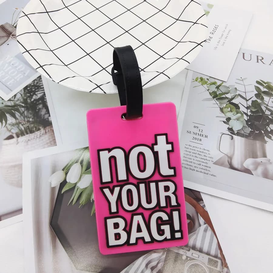 Pas votre sac lettre étiquette de bagage Gel de silice valise ID Addres support bagages embarquement