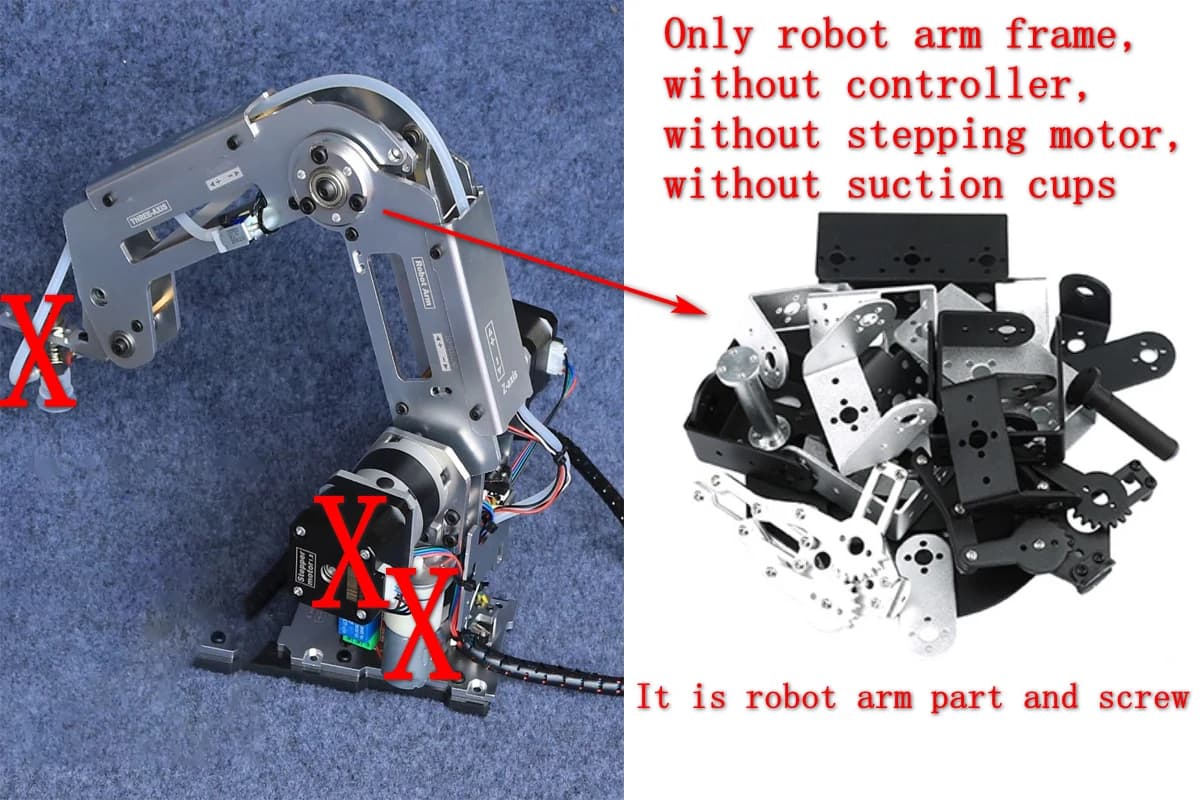 Bras robotique multi-axes, manipulateur métallique industriel pour Robot Arduino 2560, Kit de bricol