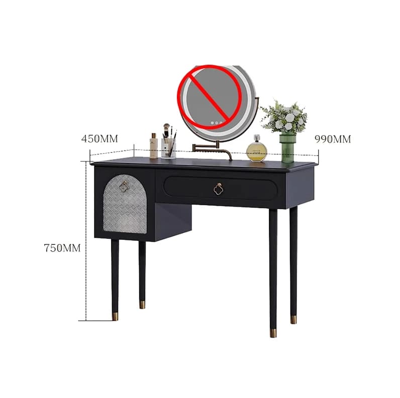 Bureau de vanité Compact de luxe avec tiroir de rangement Table de vanité Vintage à la mode Coiffeus