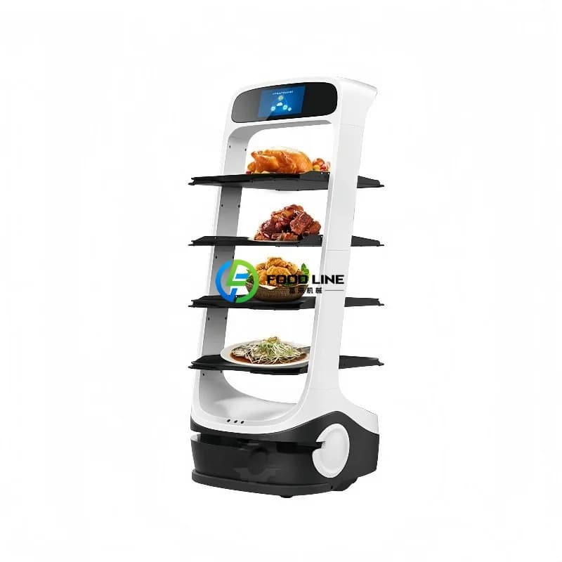 Robot de livraison de repas de qualité industrielle, robot serveur multi-scénarios pour hôtel, café,