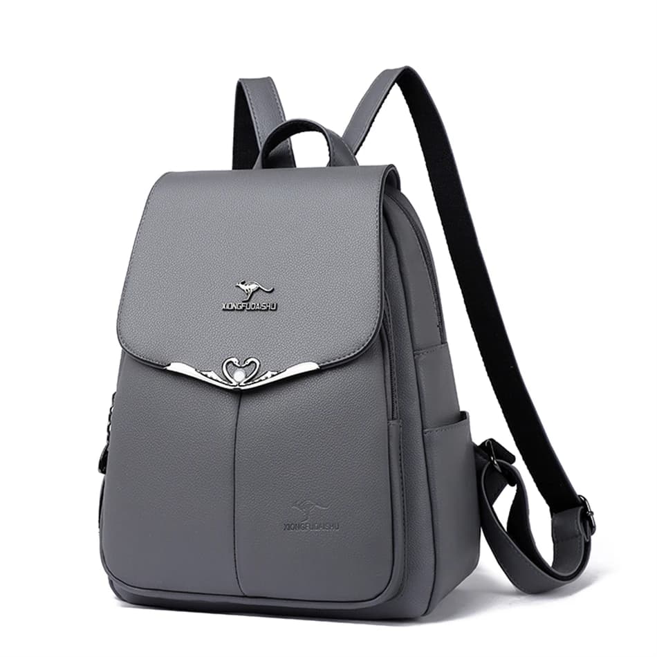 Sac à dos en cuir PU pour femme, grande capacité, sac à dos de voyage pour femme, sac à dos pour ord
