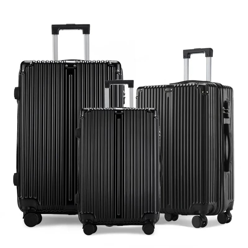 Ensemble de bagages 3 pièces avec protections d'angle, coque rigide Durable de 20/24/28 pouces, roue