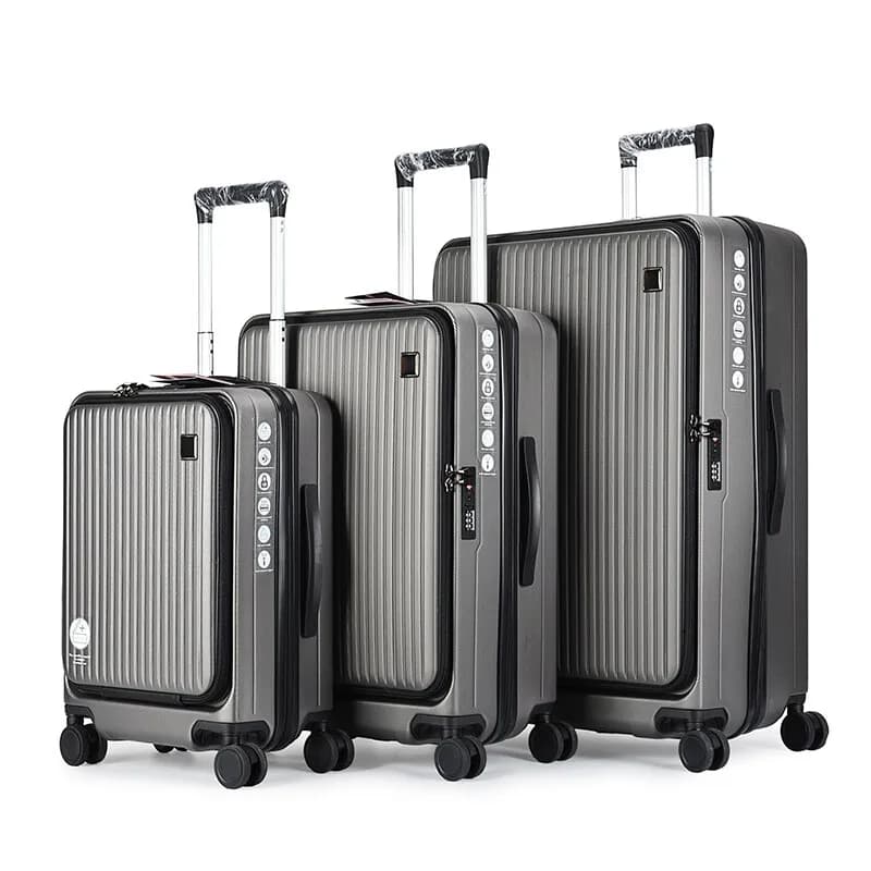 Valise à ouverture frontale de style coréen et japonais - Silencieux 360 ° Ensembles de bagages de serrure de TSA de