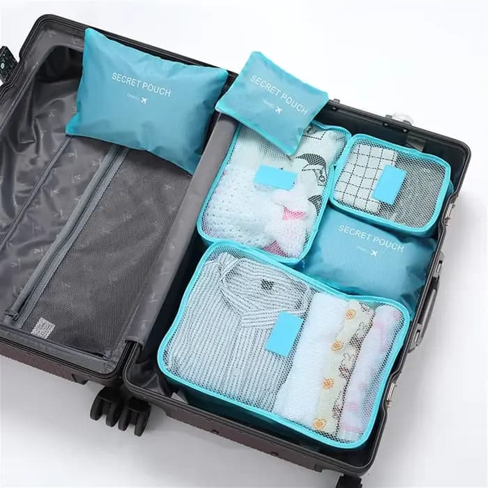 Ensemble de 6 Cubes d'emballage, sacs de rangement pour vêtements de voyage, organisateurs de bagage