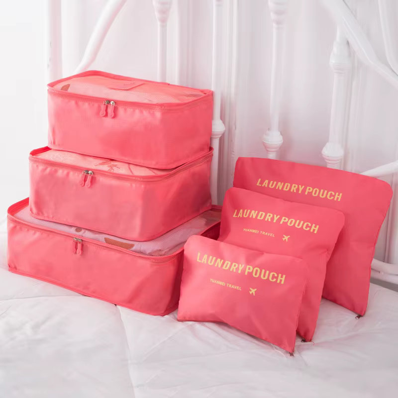 Ensemble de 6 pièces, organisateur de voyage, sacs de rangement, valise, organisateur de bagages Por