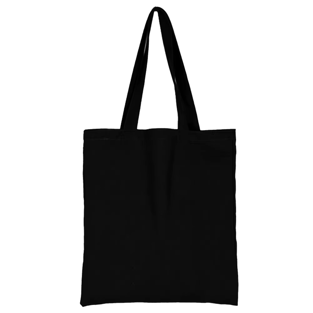 Sac de Shopping en toile noire pour femmes, fourre-tout décontracté réutilisable, sac à bandoulière 