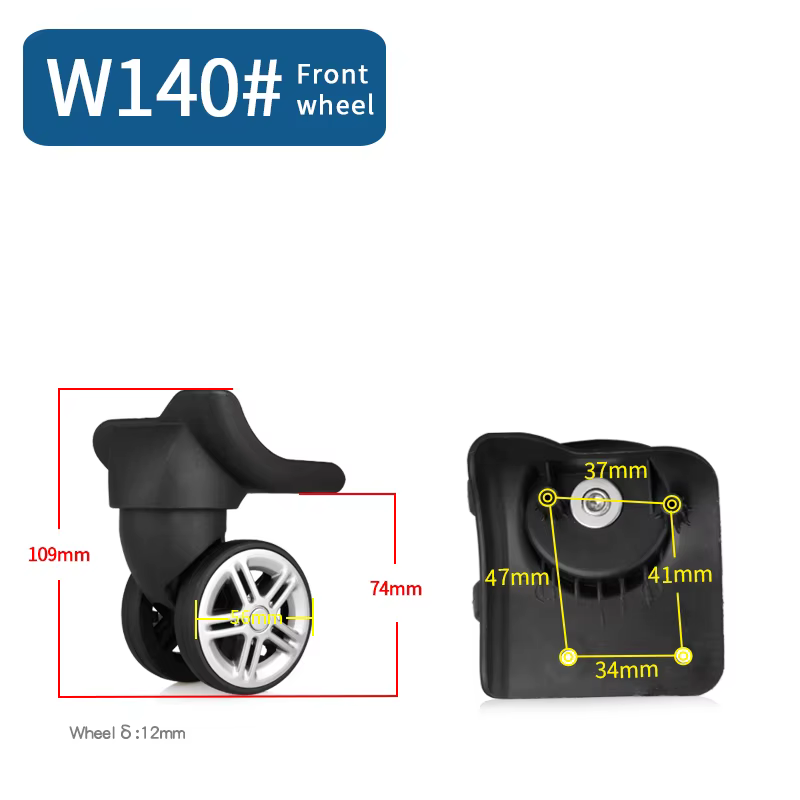 Bagages accessoires de roue universels roues avion mot de passe boîte poulies roues à rouleaux unive