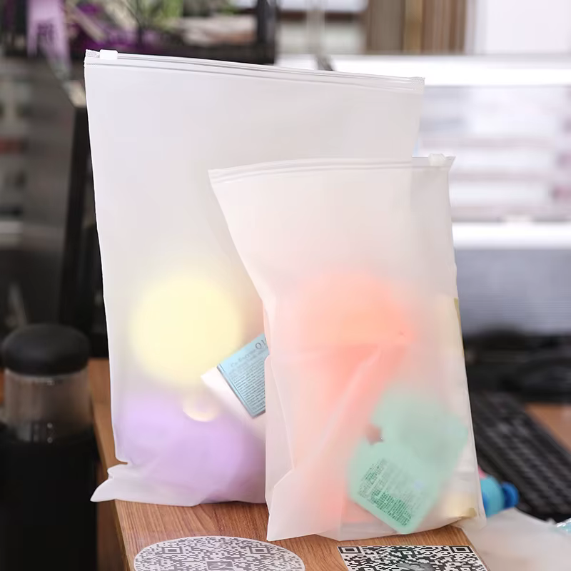 Sac en Plastique à Fermeture Éclair EVA, Sacoche Translucide d'Emballage Étanche, Fourre-Tout de Ran