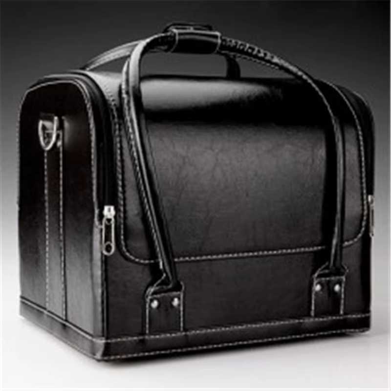 Gros plan sac en cuir-glaçure tours de magie magiciens sac de transport scène rue accessoires Illusi