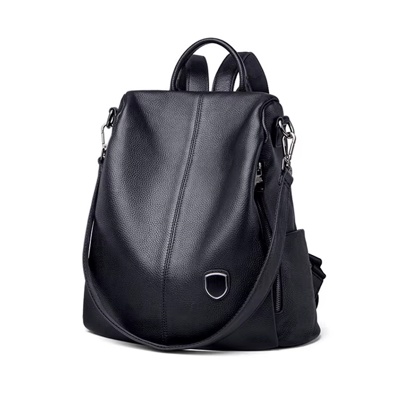 Sac à dos en cuir véritable pour femme, cuir de vachette, sac à dos, Collègue, filles, étudiant, sac