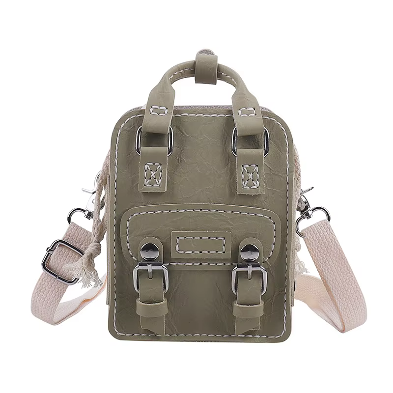 Sac à main personnalisé fait à la main, sangle d'épaule, fond de sac en cuir, sac Vintage en PU avec