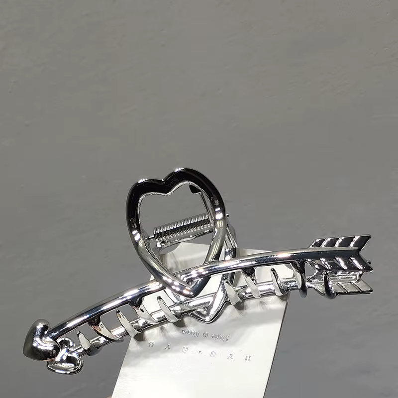 Ruoshui femme nouveauté épingles à cheveux irrégulières Style Punk métal argent griffes Barrettes fe