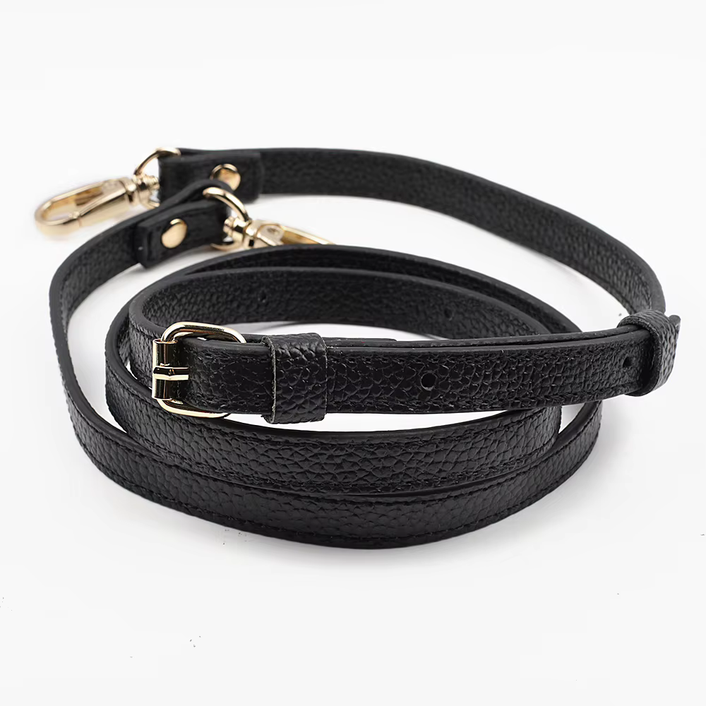 Sangle de sacs en cuir véritable de haute qualité, sangles de remplacement réglables, matériel doré 