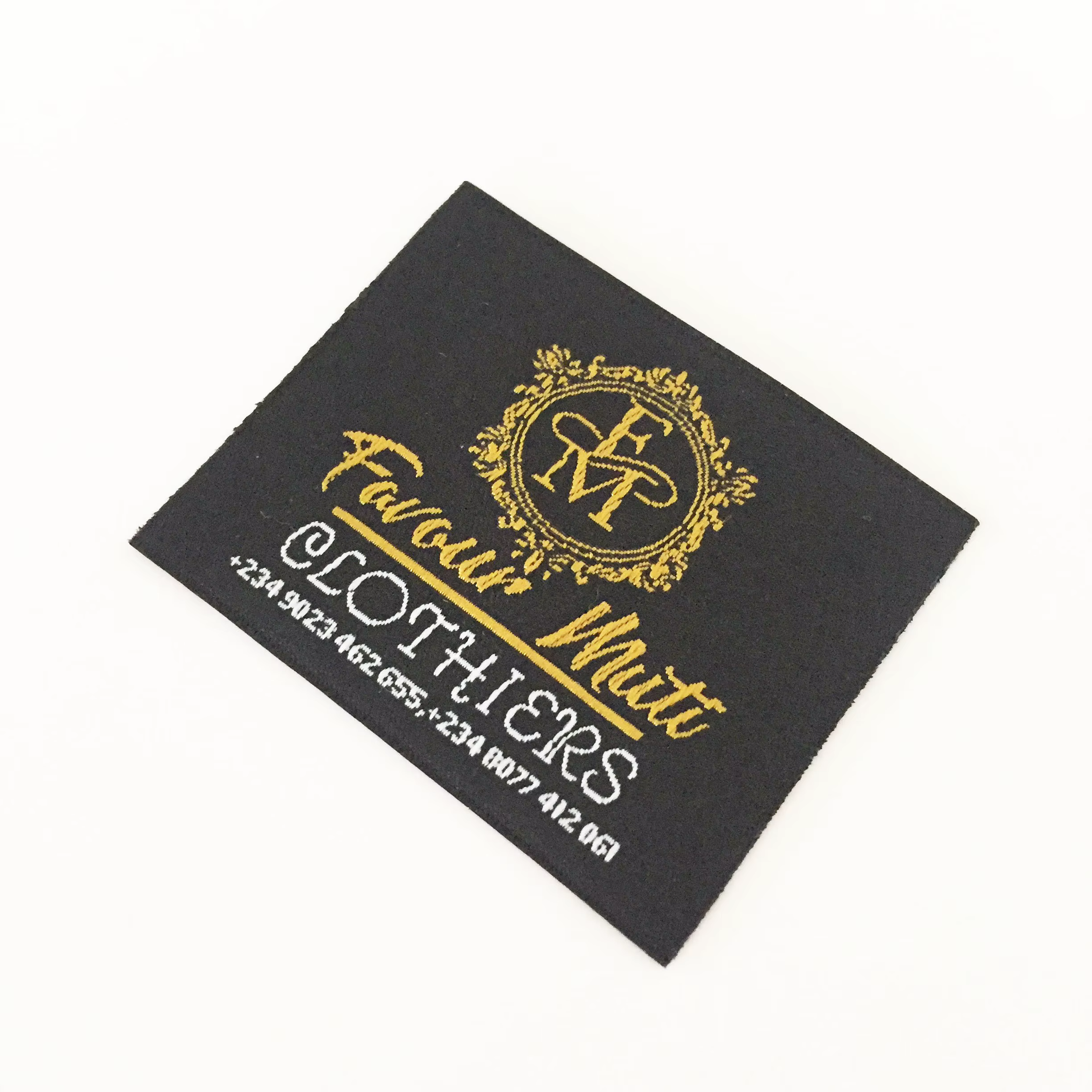 Accessoires pour vêtements, Logo personnalisé, étiquettes tissées, bon marché, pour vêtements
