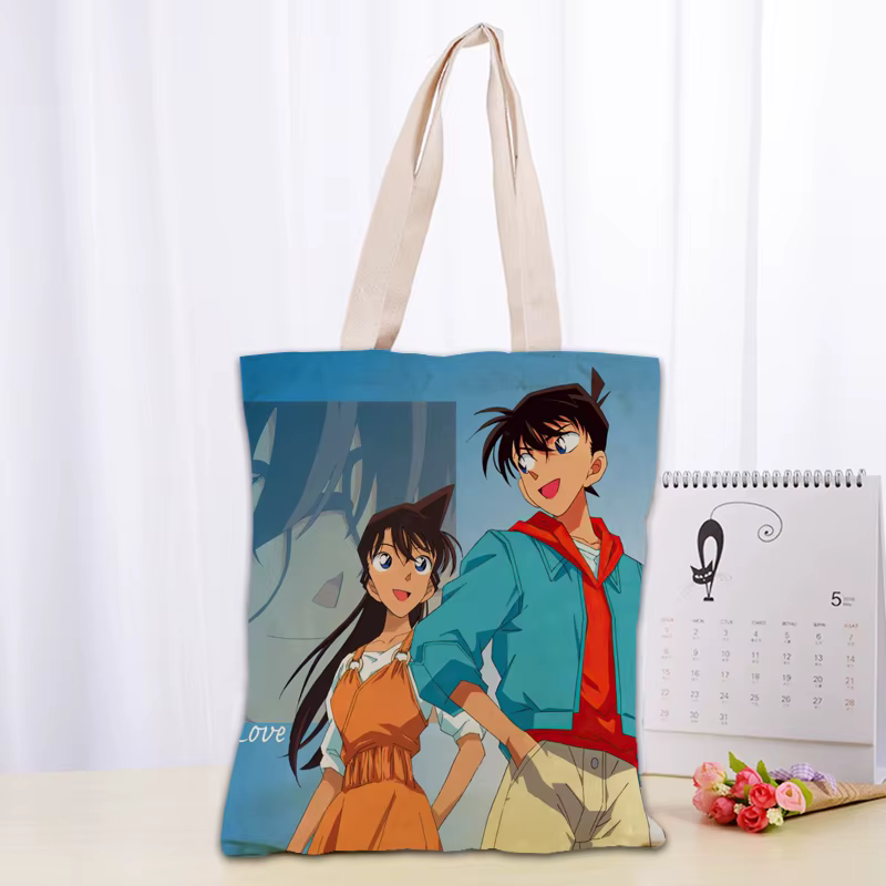 Conan-Sac fourre-tout pliable réutilisable, sac à provisions, grande cuillère à soupe, tissu en toil