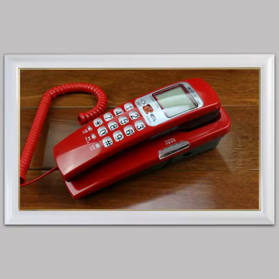 Téléphone fixe filaire avec identification de l'appelant FSK/DTMF, réglage du sonnerie, Support de r
