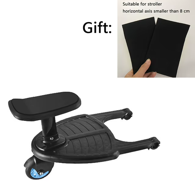 Adaptateur de Pédale de Poussette pour Enfant, Deuxième Remorque Auxiliaire pour Jumeaux, Scooter, H
