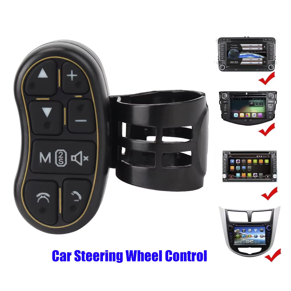 Interrupteur de commande au volant de voiture, contrôleur sans fil pour Radio Audio MP3 lecteur DVD,
