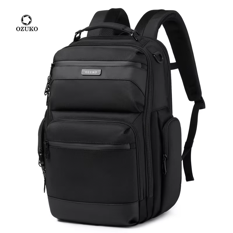 Ozuko – sac à dos étanche multifonctionnel pour hommes, sac à dos pour ordinateur portable 15.617.3