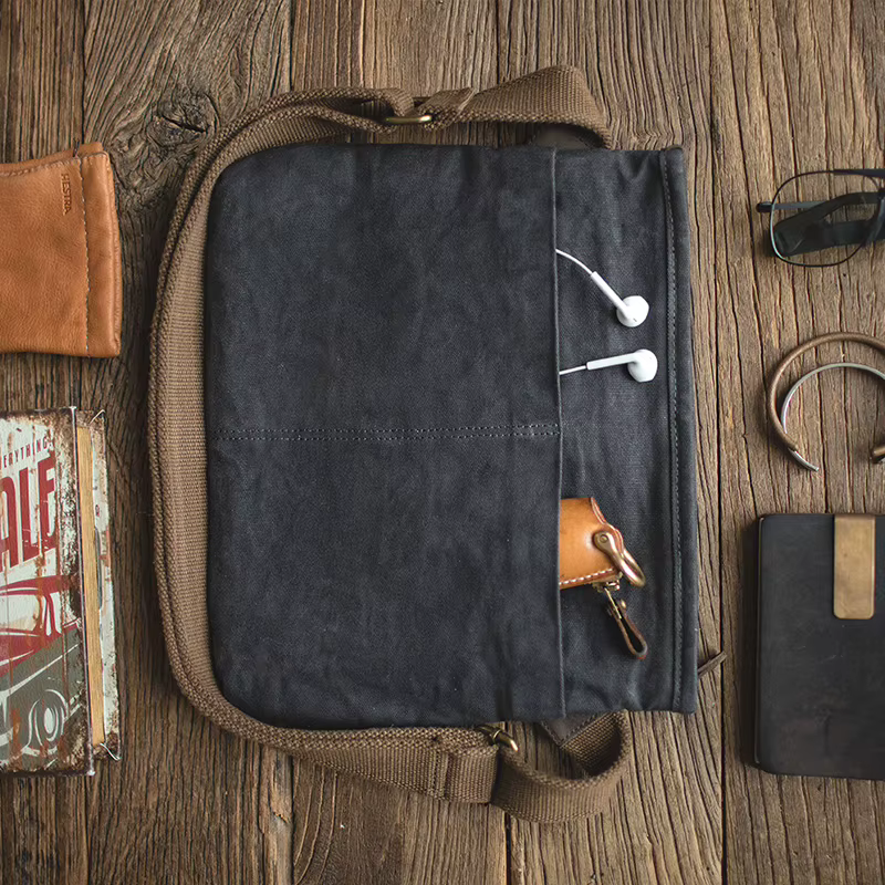 Maden-Sac en toile imperméable pour homme, vêtements de travail rétro, sac Oblique initié unique, sa