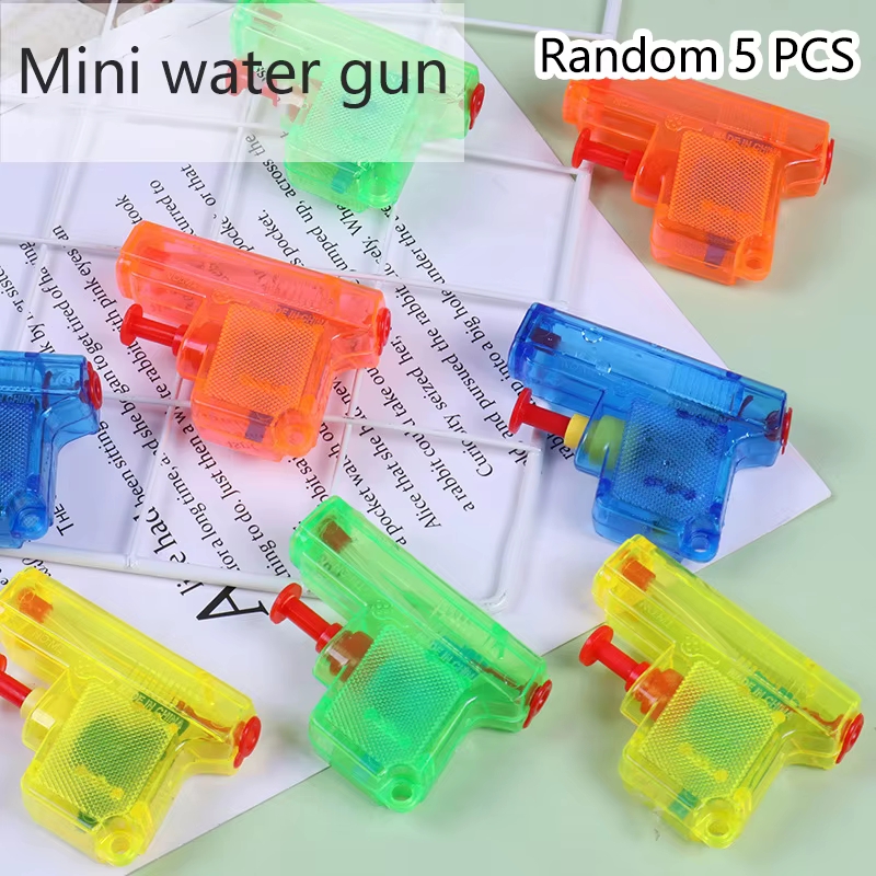 (Été6) Lot de 5 jouets aquatiques d'été, pistolets à eau manuels portatifs pour enfants et adultes,
