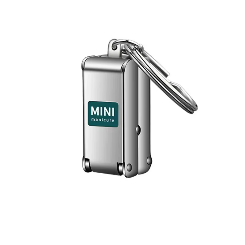 Coupe-ongles mignon avec rangement, en acier inoxydable, compact et portable, avec angle de lame, ou