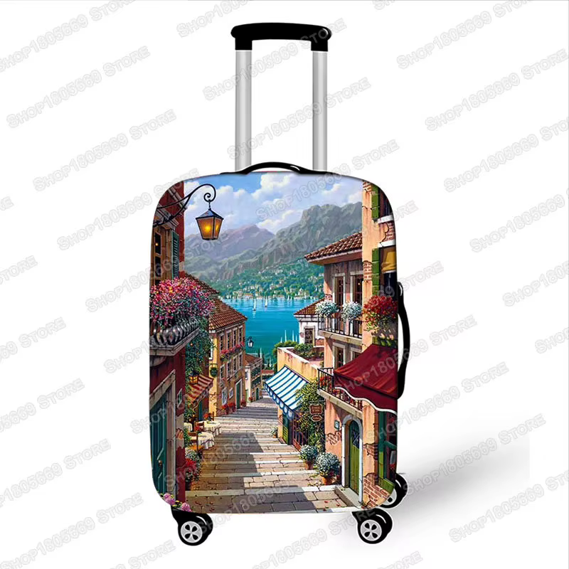 Couvre-bagages tour Eiffel pour voyage, beaux paysages, housse de valise paysage de Londres, étui à 