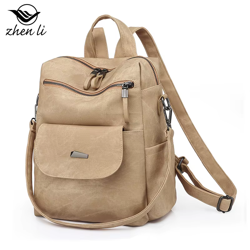 Sacs à dos en cuir de bonne qualité pour femmes, Sac à bandoulière de voyage pour dames, sacs d'écol