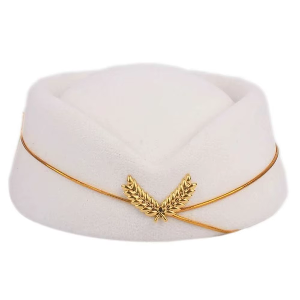 Accessoires de costume pour femmes, chapeaux de fête, chapeau d'hôtesse de l'air, chapeau de steward