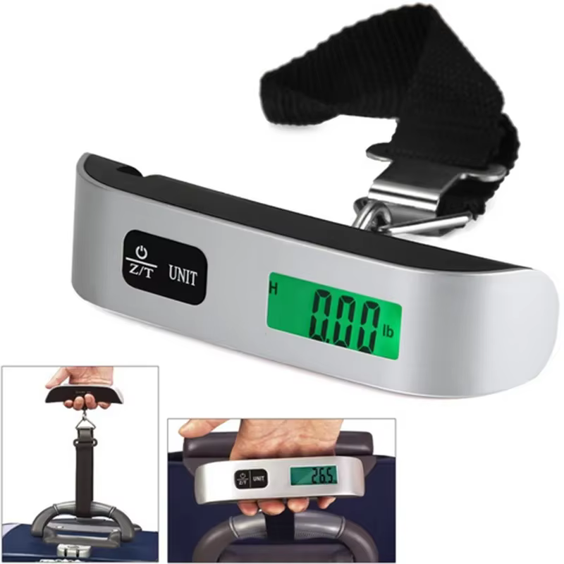 Balance numérique pour bagages suspendus de 50 kg, affichage LCD, balance portable pour valise, bala