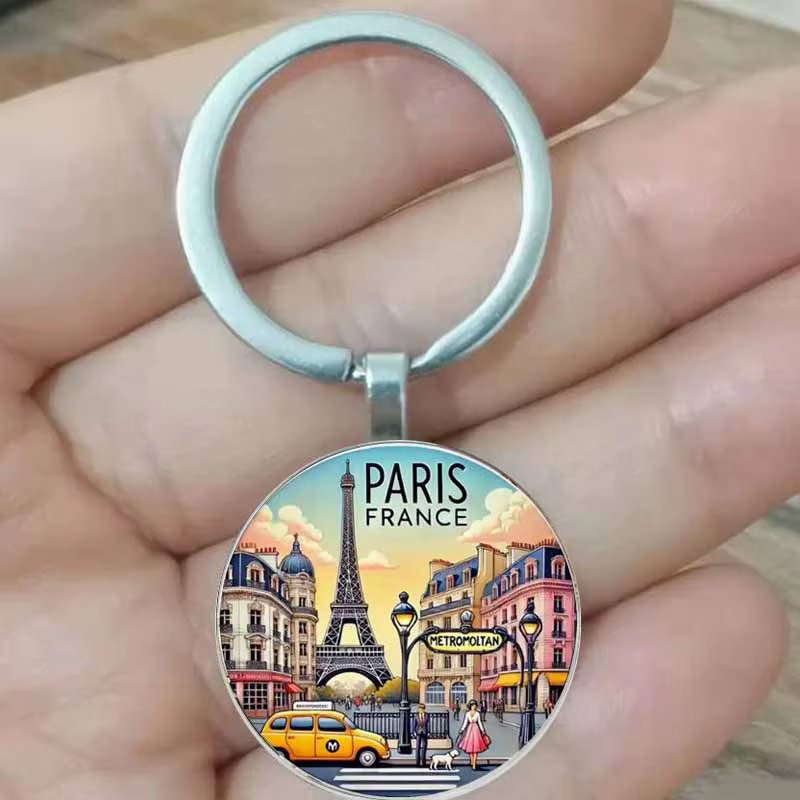 Porte-clés français Paris - Convient aux clés, des sacs, des voitures - Cadeau idéal pour les annive