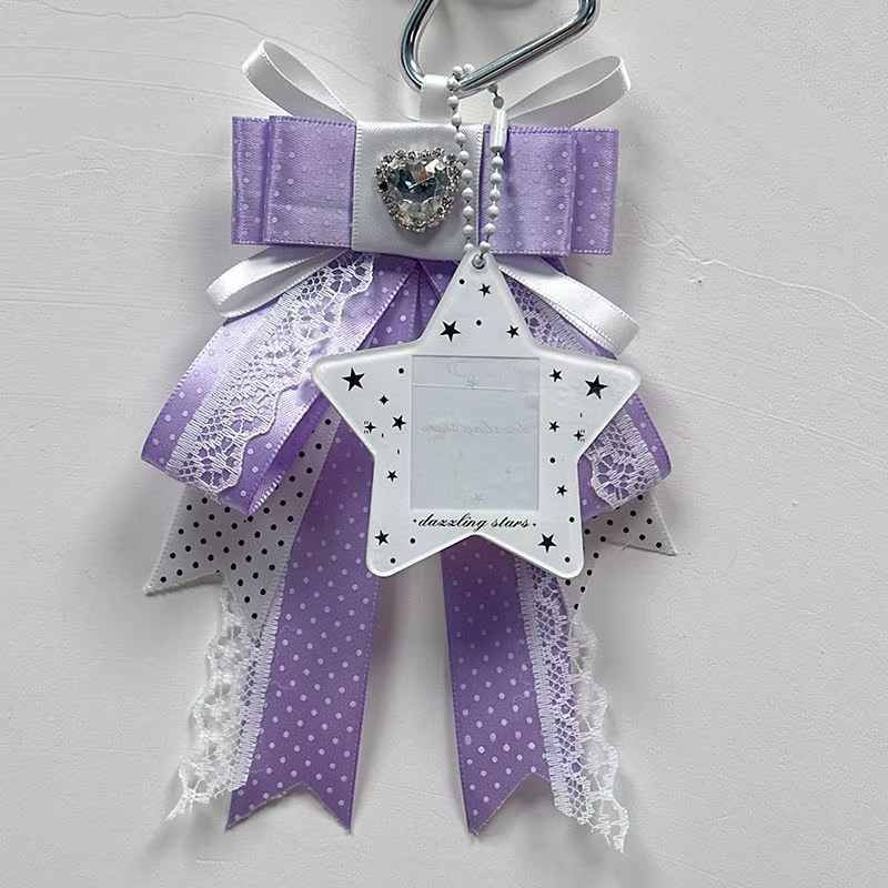 Accessoires à nœuds à pois pour la décoration de sacs bandoulière Itabag (thème Star Chasing & Anime