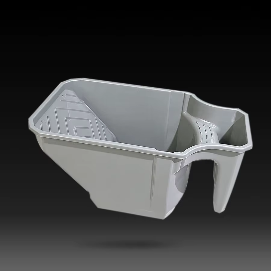 Tasse à peinture portative de 4 pouces avec cadre à rouleaux – Matériau PP durable, grande capacité,