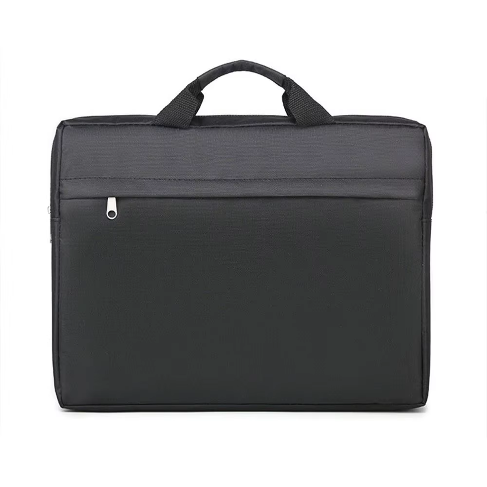 Sac porte-documents durable pour hommes, mallette de bureau multi-couches noire, sac fourre-tout pro