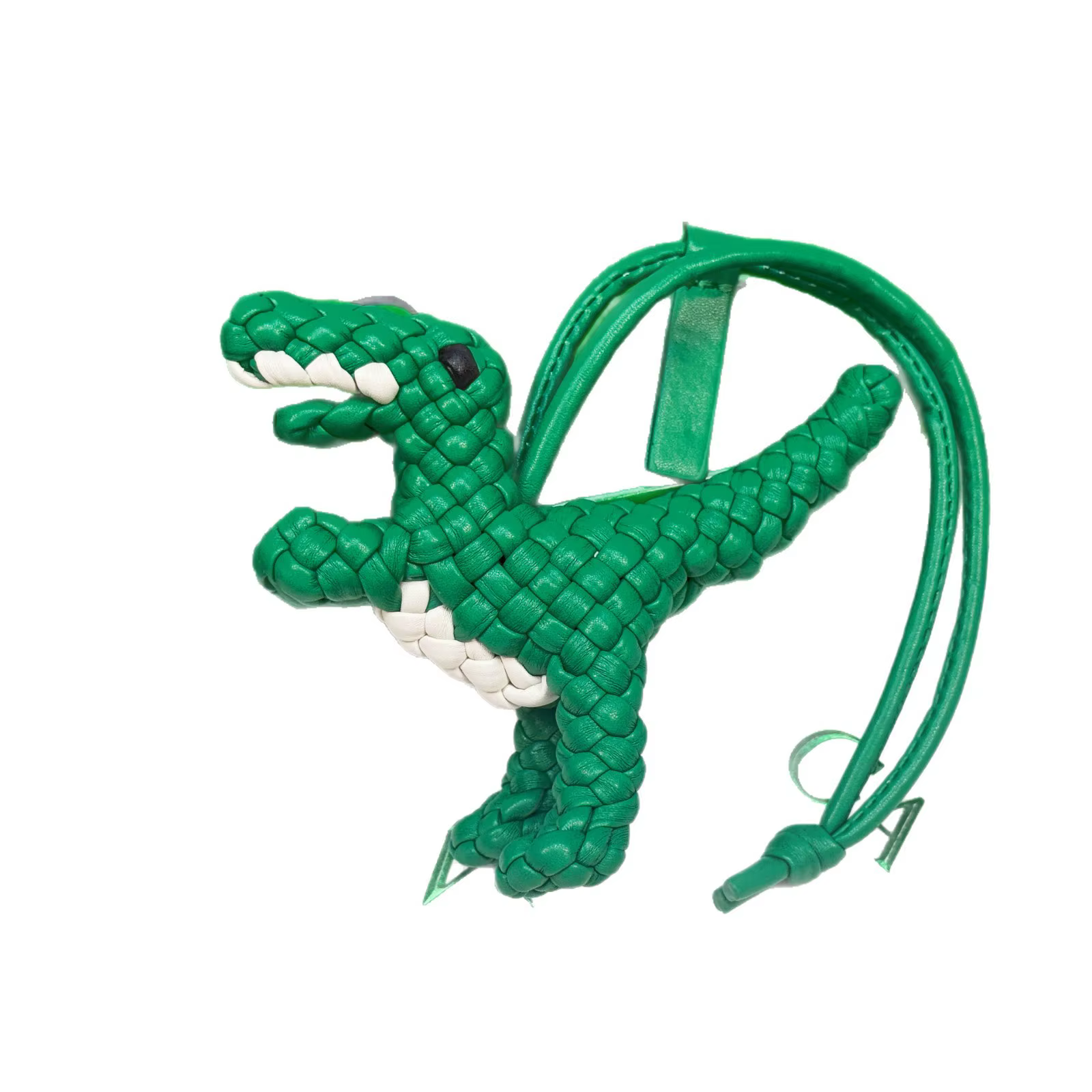 Nouveau porte-clés dinosaure tricoté artisanal en cuir de luxe, accessoire décoratif pour voiture, b