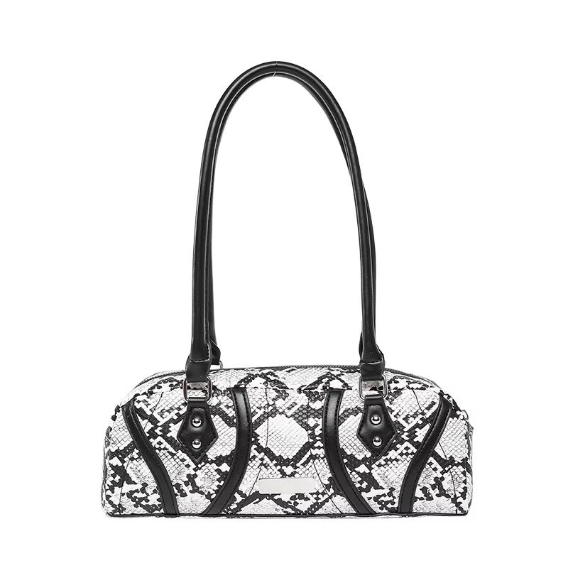 Sacs à bandoulière carrés en PU motif serpent, haute qualité, sens du luxe, personnalité populaire, 