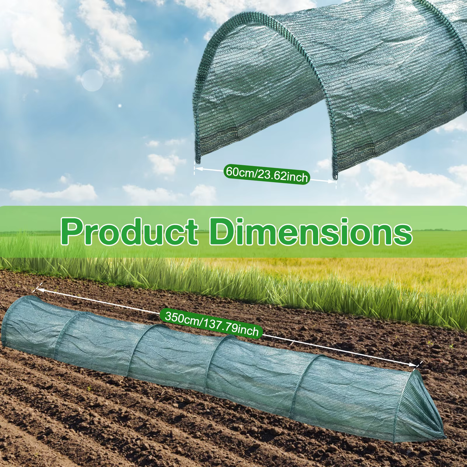 Pare-soleil pour plantes portables, Tunnel de jardin, serre, maille avec cadre en métal, accessoires