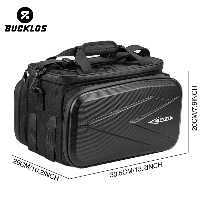 Sac de transport pour vélo VTT BUCKLOS 19L, sac de coffre arrière, sacoche de bagages, sacoche de se