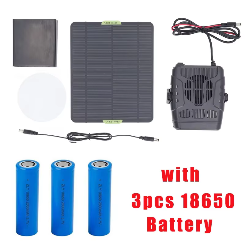 Chauffage solaire 20W/30W avec 3 batteries, chauffage de voiture, séchoir et chauffage pour niche d'