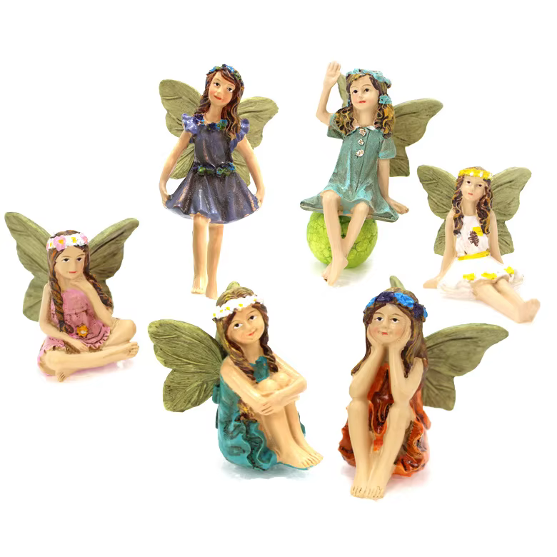 Fée Garden - 6 pièces de figurines de fées miniatures, accessoires pour la décoration extérieure