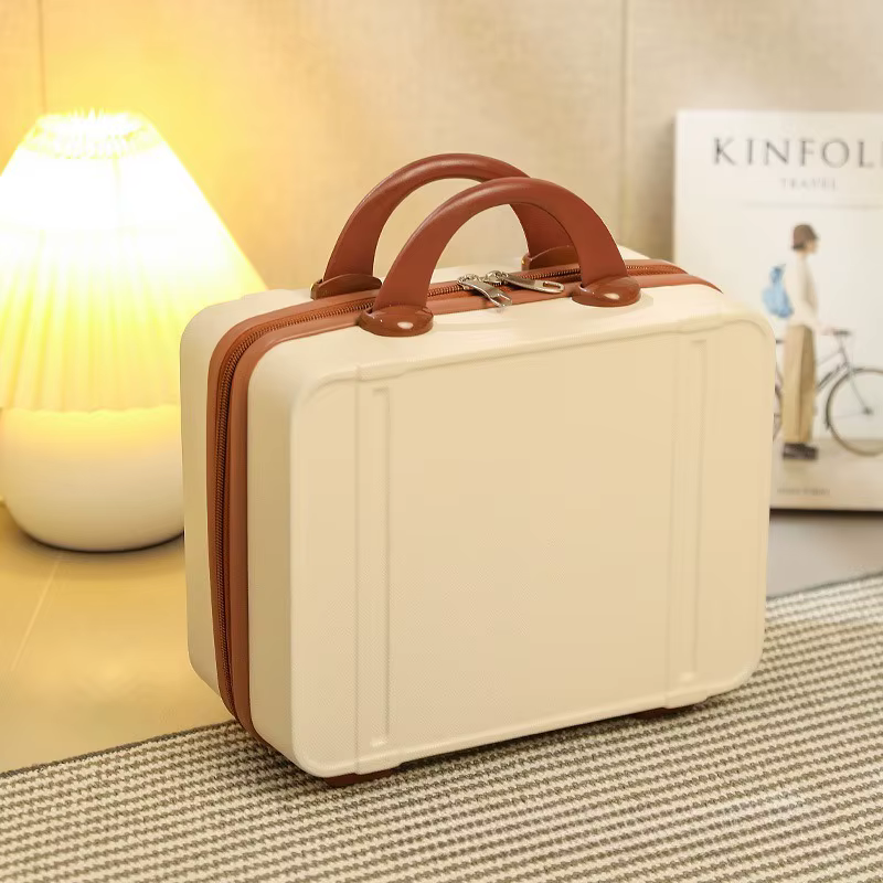 Valise portable pour femme, souvenir, trousse de maquillage 14 pouces, boîte de rangement, petite mi