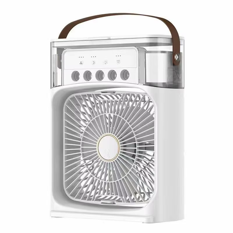 Ventilateur de climatisation portable USB mini Lenovo avec humidificateur, brumisateur et veilleuse 