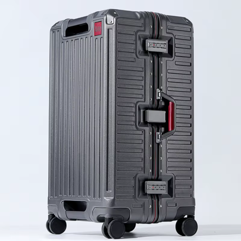 Valise de grande capacité 20/24/26/28/30 pouces, cadre en alliage d'aluminium avec roues pivotantes,