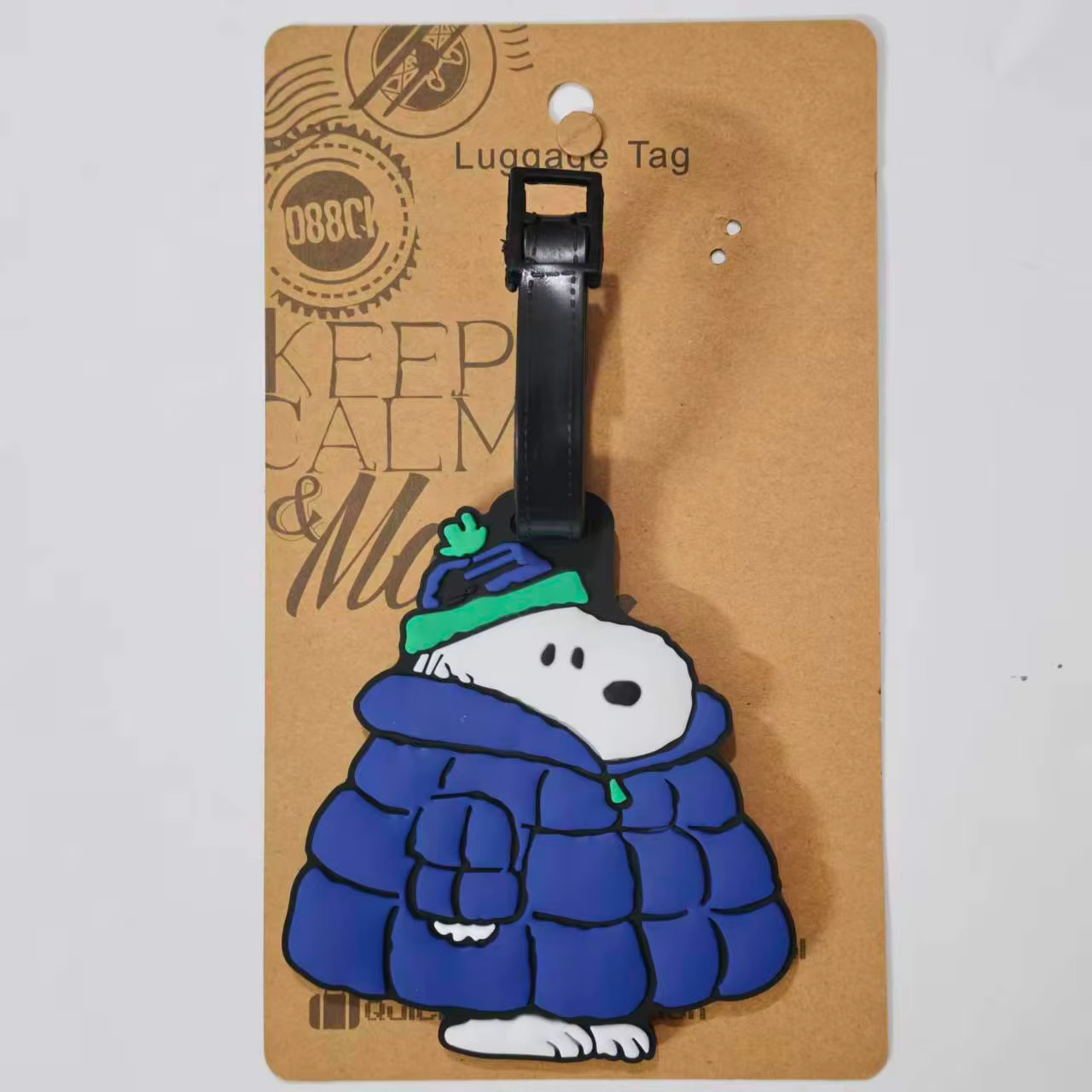 Étiquette de bagage en silicone motif chien mignon, anti-perte, étanche, identifiant de valise, étiq