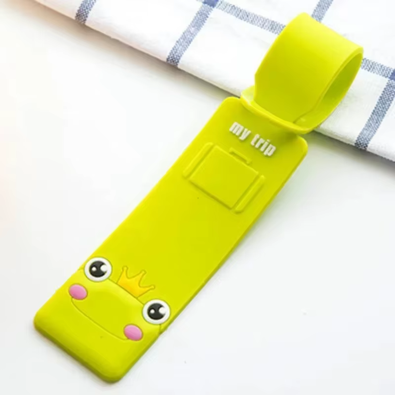 Étiquette de bagage en silicone adorable, étiquette de bagage pour carte d'embarquement, accessoires
